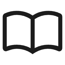 Category icon of an open book, indicating booking features.