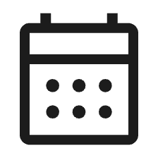 Category icon of a calendar with date squares, indicating calendar features.
