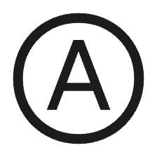 Category icon of letter A in circle, indicating account settings.