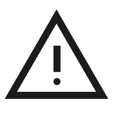 Callout icon of a triangle with an exclamation mark, indicating an alert or warning.