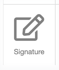 Image of the waiver 'signature' field option