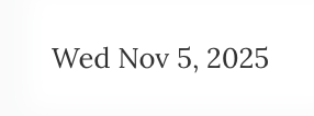 Example of current date 'field'.