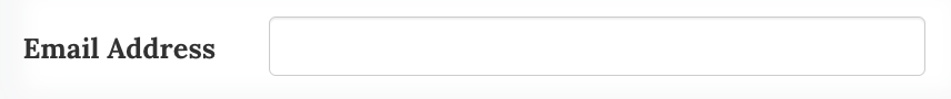 Example of email address field.